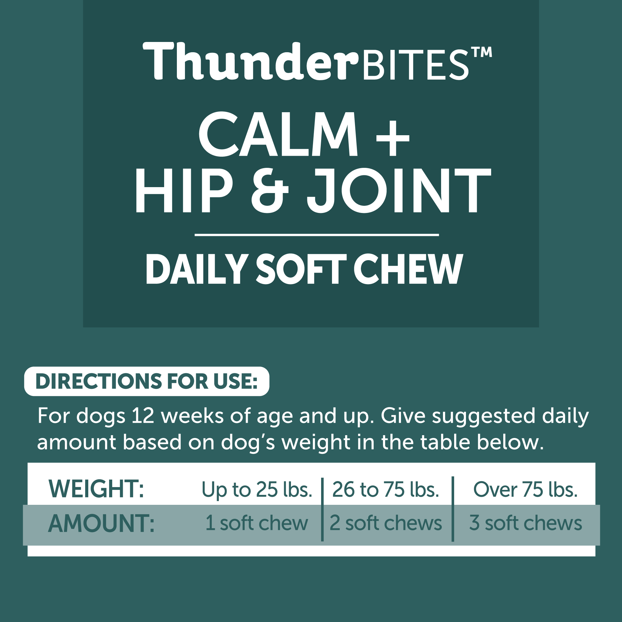 sm-image-25bc5a842f3bfe1be906e24d ThunderBites® Calm + Hip & Joint Daily Soft Chews for Dogs